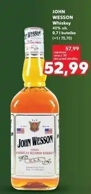 Kaufland JOHN WESSON Whiskey 40% alk. 0,7 l butelka oferta