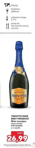 Kaufland TREVITTO ROSE BRUT PROSECCO Wino musujące różne rodzaje oferta