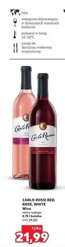 Kaufland Wino Carlo Rossi Red, Rose, White oferta