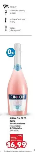 Kaufland CIN & CIN FREE Wino bezalkoholowe oferta