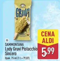 ALDI SAMMONTANA Lody Gruvi Pistacchio Sincero oferta