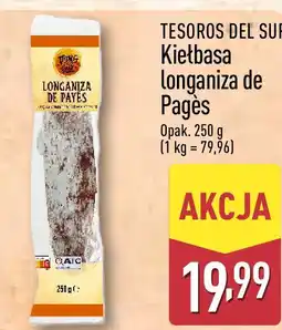 ALDI Kiełbasa longaniza de Pagès TESOROS DEL SUR oferta