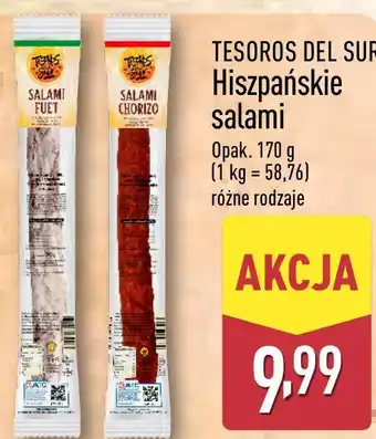 ALDI Hiszpańskie salami TESOROS DEL SUR oferta