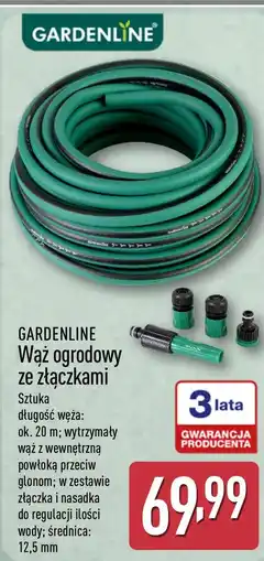 ALDI GARDENLINE Wąż ogrodowy ze złączkami oferta