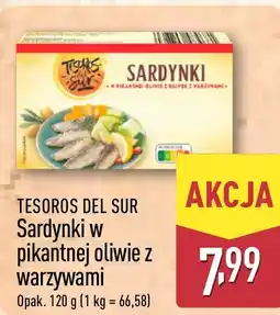 ALDI Sardynki w pikantnej oliwie z warzywami TESOROS DEL SUR oferta