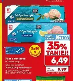 Kaufland Filet z tuńczyka w oleju K-Classic 3-pak oferta