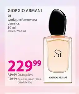 Hebe Woda perfumowana damska GIORGIO ARMANI Si oferta