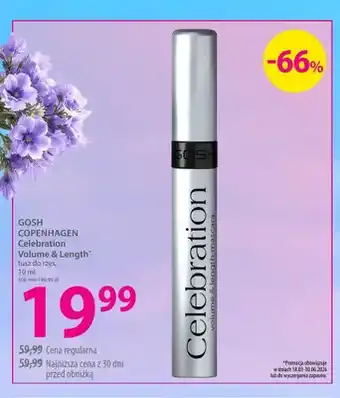 Hebe Tusz do rzęs GOSH COPENHAGEN Celebration Volume & Length oferta