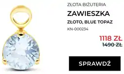 Briju Złota biżuteria zawieszka złoto blue topaz KN-000234 oferta
