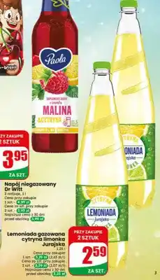 Dino Lemoniada gazowana cytryna limonka Jurajska oferta