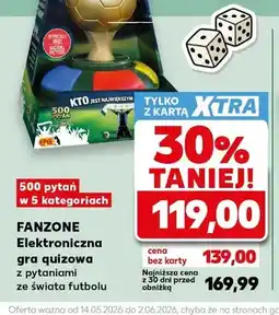 Kaufland Elektroniczna gra quizowa z pytaniami ze świata futbolu FANZONE oferta