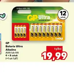 Kaufland Baterie GP Ultra Alkaline AAA 12-pak oferta