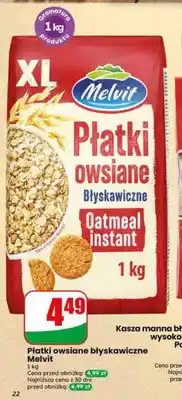 Dino Płatki owsiane błyskawiczne Melvit oferta