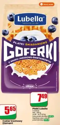 Dino Płatki śniadaniowe Goferki o smaku jagodowo-śmietankowym Lubella oferta