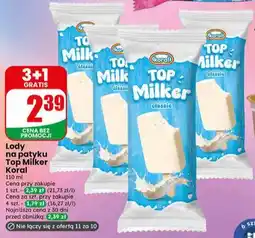 Dino Lody na patyku Top Milker classic Koral oferta