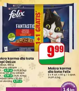 Dino Mokra karma dla kota Felix Fantastic 4-pak oferta