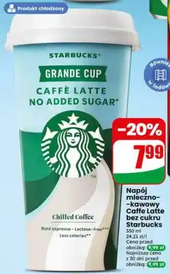 Dino Napój mleczno-kawowy Caffe Latte bez cukru Starbucks oferta