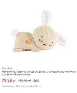 Smyk Fisher-Price, Śpiący Króliczek Usypiacz - Uspokajacz, przytulanka z dźwiękami dla niemowląt oferta