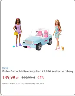 Smyk Barbie, Samochód terenowy Jeep + 2 lalki, zestaw do zabawy oferta