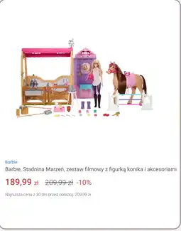 Smyk Barbie, Stadnina Marzeń, zestaw filmowy z figurką konika i akcesoriami oferta