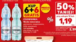 Kaufland CISOWIANKA Woda mineralna gazowana, niegazowana, lekko gazowana 1,5 l butelka oferta