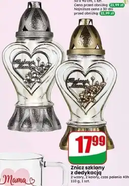 Dino Znicz szklany z dedykacją oferta