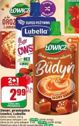 Dino Deser, przekąska Łowicz, Lubella różne rodzaje oferta