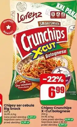 Dino Chipsy Crunchips X-Cut bolognese oferta