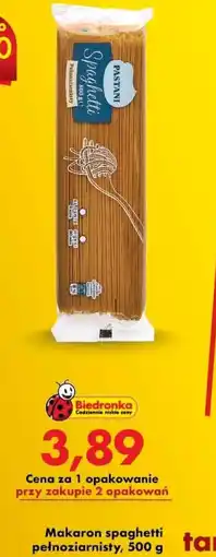 Biedronka Makaron spaghetti pełnoziarnisty oferta