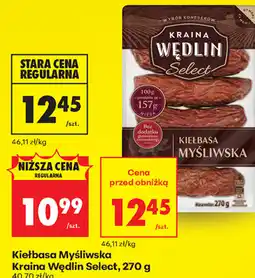 Biedronka Kiełbasa myśliwska Kraina Wędlin Select oferta