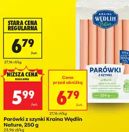 Biedronka Parówki z szynki Kraina Wędlin Nature oferta