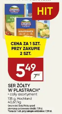 Chata Polska Hochland Ser żółty w plastrach oferta