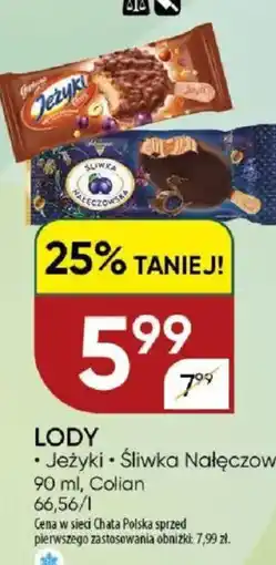 Chata Polska Colian Lody Jeżyki, Śliwka Nałęczowska oferta