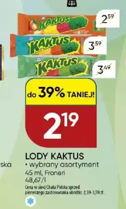 Chata Polska Lody Kaktus oferta