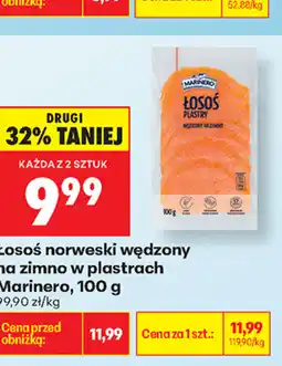 Biedronka Łosoś norweski wędzony na zimno w plastrach oferta