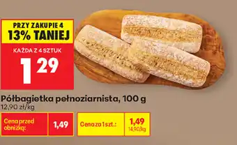 Biedronka Półbagietka pełnoziarnista oferta