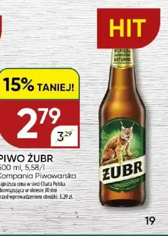 Chata Polska Piwo Żubr oferta