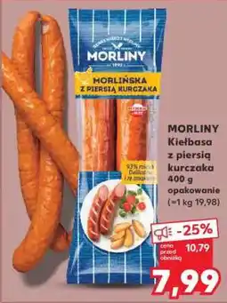 Kaufland MORLINY Kiełbasa z piersią kurczaka 400 g opakowanie oferta