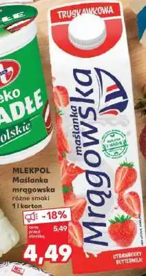 Kaufland MLEKPOL Maślanka mrągowska różne smaki 1 l karton oferta