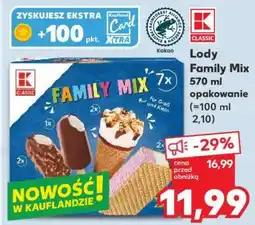 Kaufland Lody Family Mix 570 ml opakowanie oferta