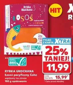 Kaufland RYBKA UKOCHANA łosoś pacyficzny Coho wędzony na zimno 100 g opakowanie oferta