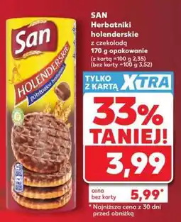 Kaufland SAN Herbatniki holenderskie z czekoladą oferta