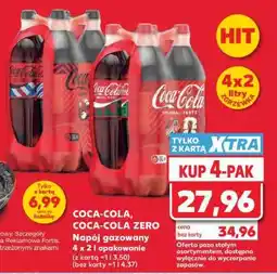Kaufland COCA-COLA, COCA-COLA ZERO Napój gazowany 4 x 2l opakowanie oferta