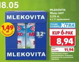 Kaufland MLEKOVITA Mleko UHT 3,2% tł. 6 x 1 l opakowanie oferta