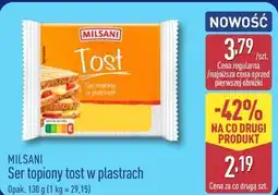 ALDI Milsani Ser topiony tost w plastrach Opak oferta