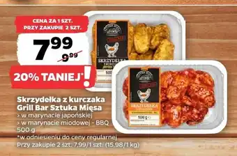 Netto Skrzydełka z kurczaka w marynacie miodowej BBQ Grill Bar Sztuka Mięsa oferta