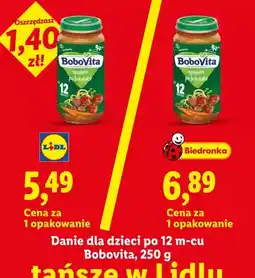 Lidl Danie dla dzieci po 12m-cu spaghetti po bolońsku BoboVita oferta