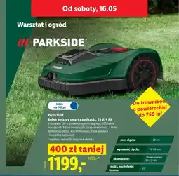 Lidl Robot koszący smart z aplikacją PARKSIDE 20V 4Ah oferta