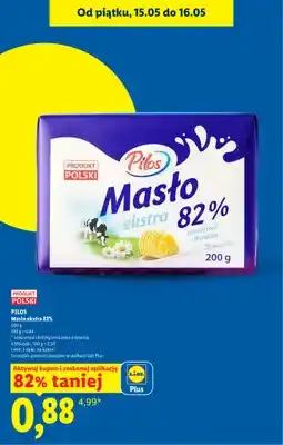 Lidl Masło ekstra 82% Pilos oferta