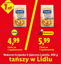 Lidl Makaron krajanka 5-jajeczna Lubella oferta